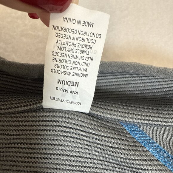 AT&T Employee Uniform Grey Blue Reversible 1/4 Zip Pullover Sweater Med - Picture 5 of 9